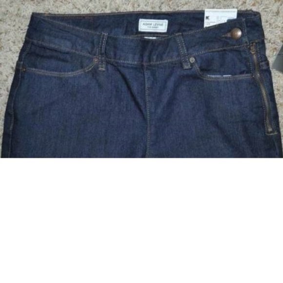 *Skinny Jeans Adam Levine Blue size 3/4 Zip Legs Ankle Denim Stretch Flat Front - Picture 2 of 4